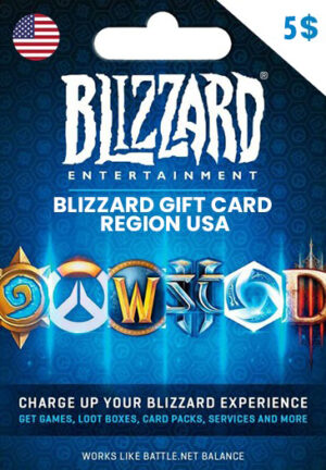 BATTLE NET GIFT CARD 5$ BLIZZARD USA