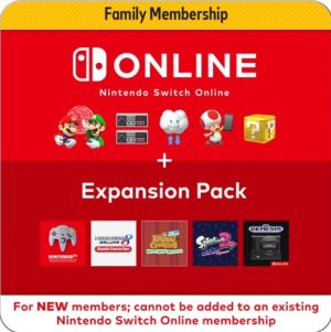 Nintendo Switch Online 12 Month Family Membership + Expansion Pack Código Region USA