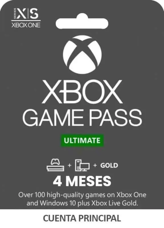 XBOX GAME PASS ULTIMATE SUSCRIPCIÓN DE 4 MESES CUENTA PRINCIPAL XBOX GAME PASS ULTIMATE SUSCRIPCION DE 4 MESES CUENTA PRINCIPAL